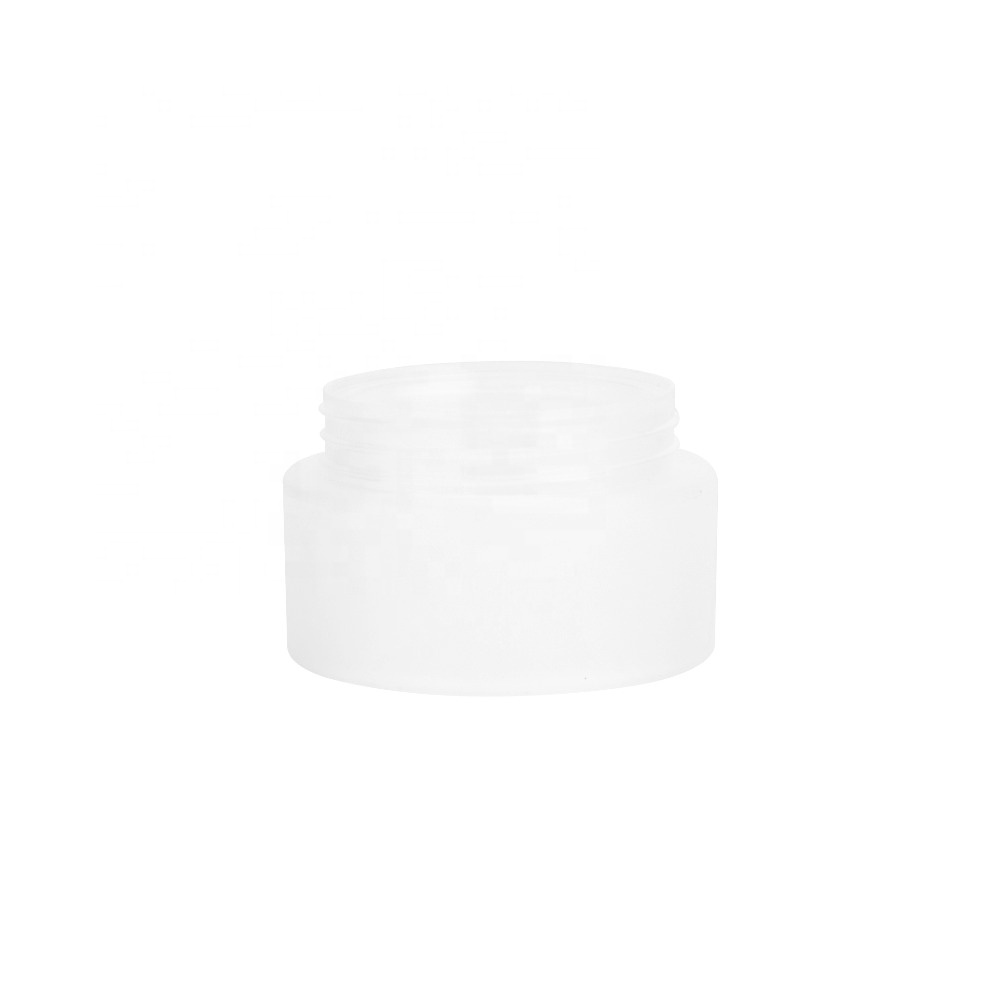 30g 50g Cosmetic Frosted Glass Jar with Bamboo Lid 