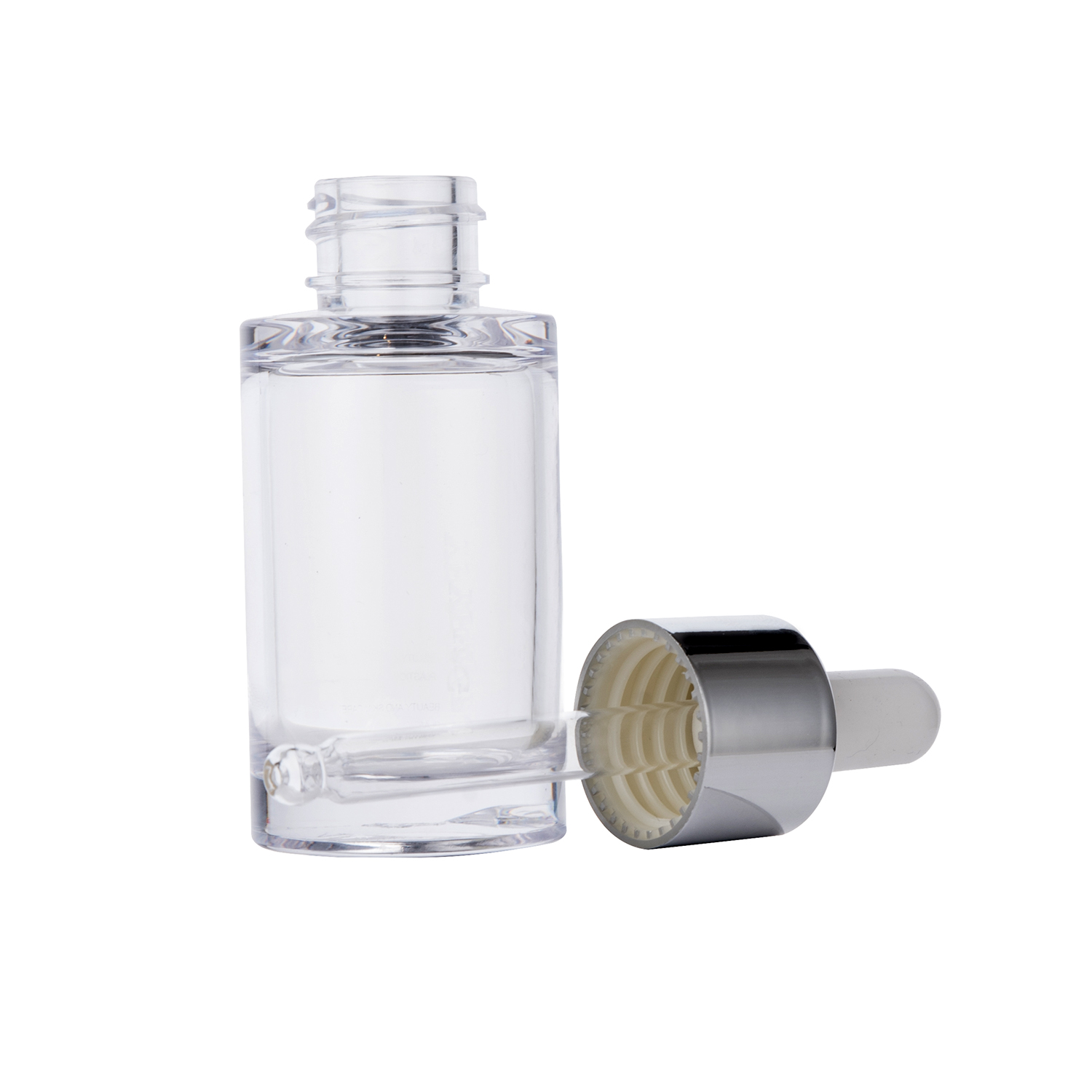 30ml PET Cylinder Transparent Dropper Bottle 