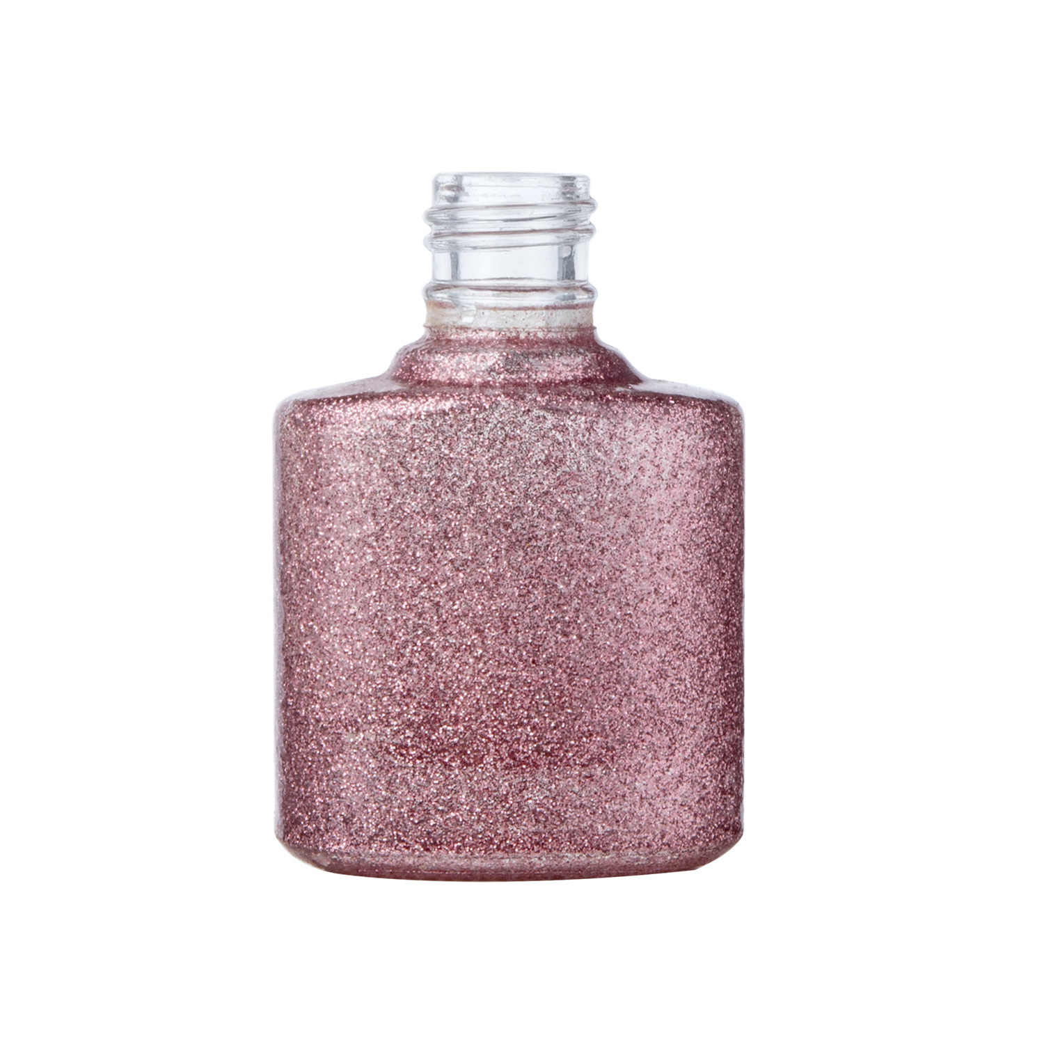 8ml Glitter Oval Shape Nail Polish Glass Bottle with water drop cap