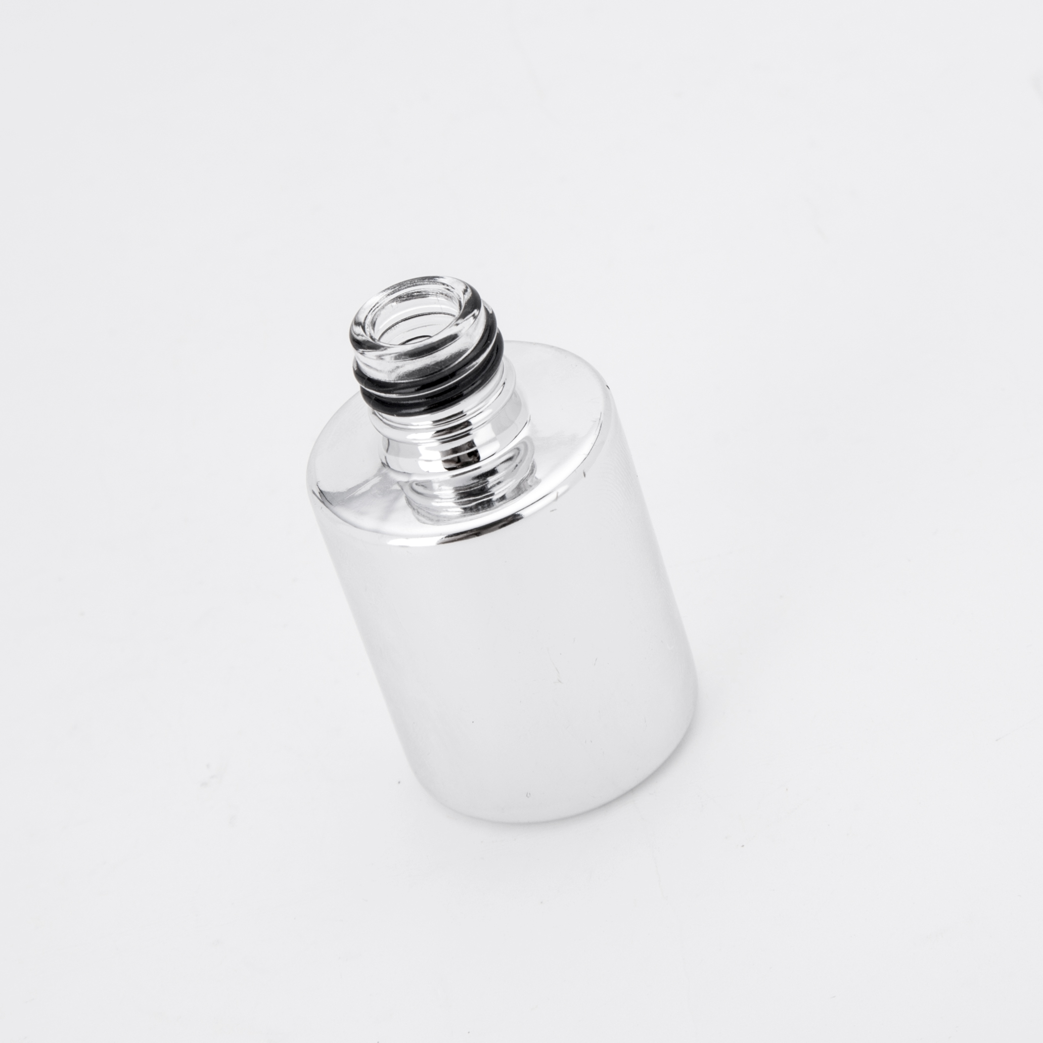 10ml Shiny Silver UV Gel Glass Nail Polish Bottle with Diamond Cap