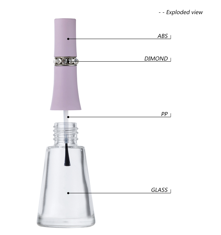 8ml Glass Unique Empty Nail Polish Bottles