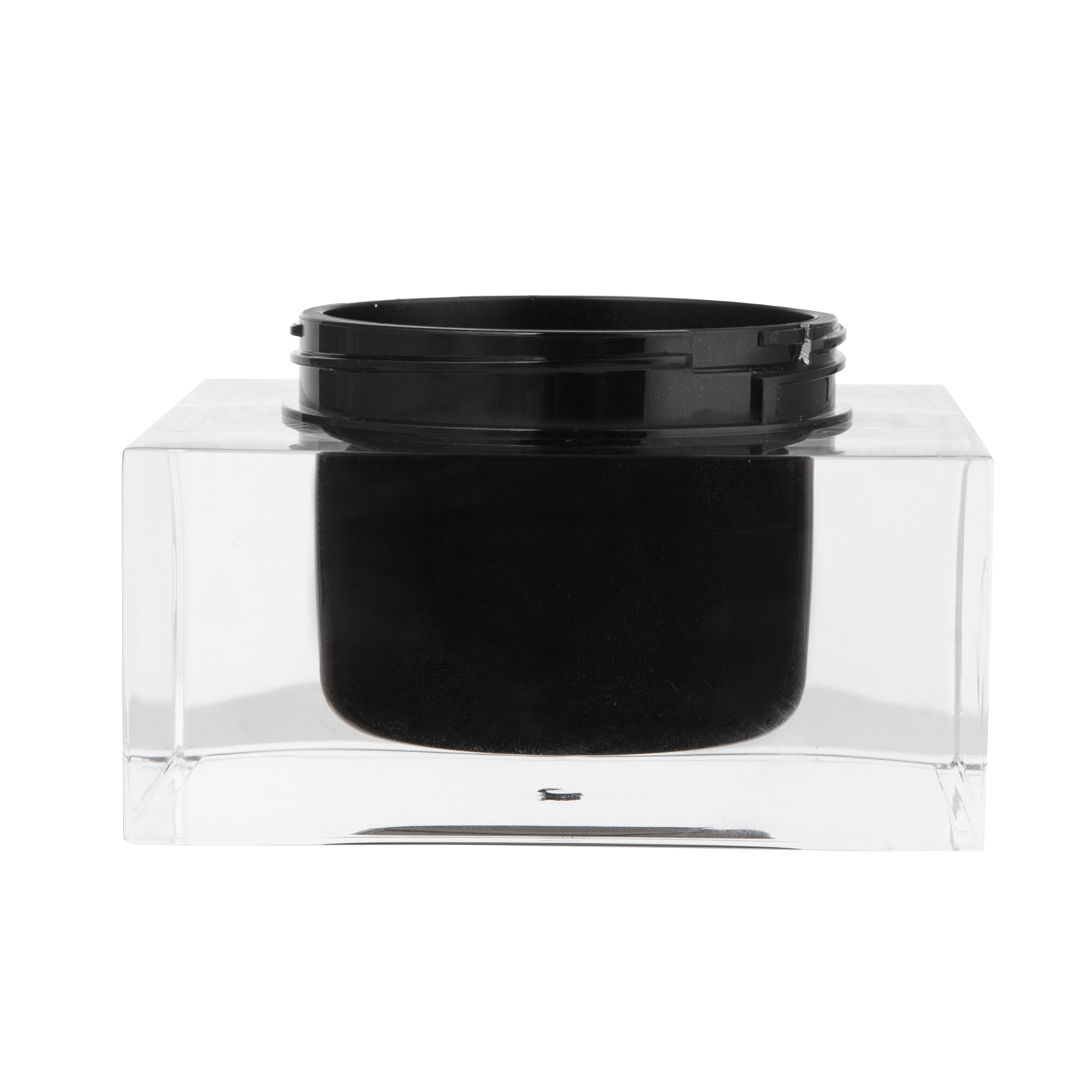 30g 50g 75g PMMA Square Refillable Jar With Replaceable Inner High Quality Sustainable Cosmetic Packaging