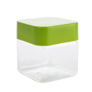 180ml 215ml 360ml Clear PET Plastic Jars Square Cream Jar