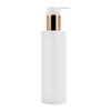 200ML White Round PET Lotion Pump Bottle with Electroplated Collar
