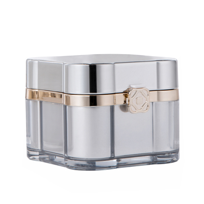 30g 50g Luxury Square PMMA Plastic Airless Cosmetic Jar