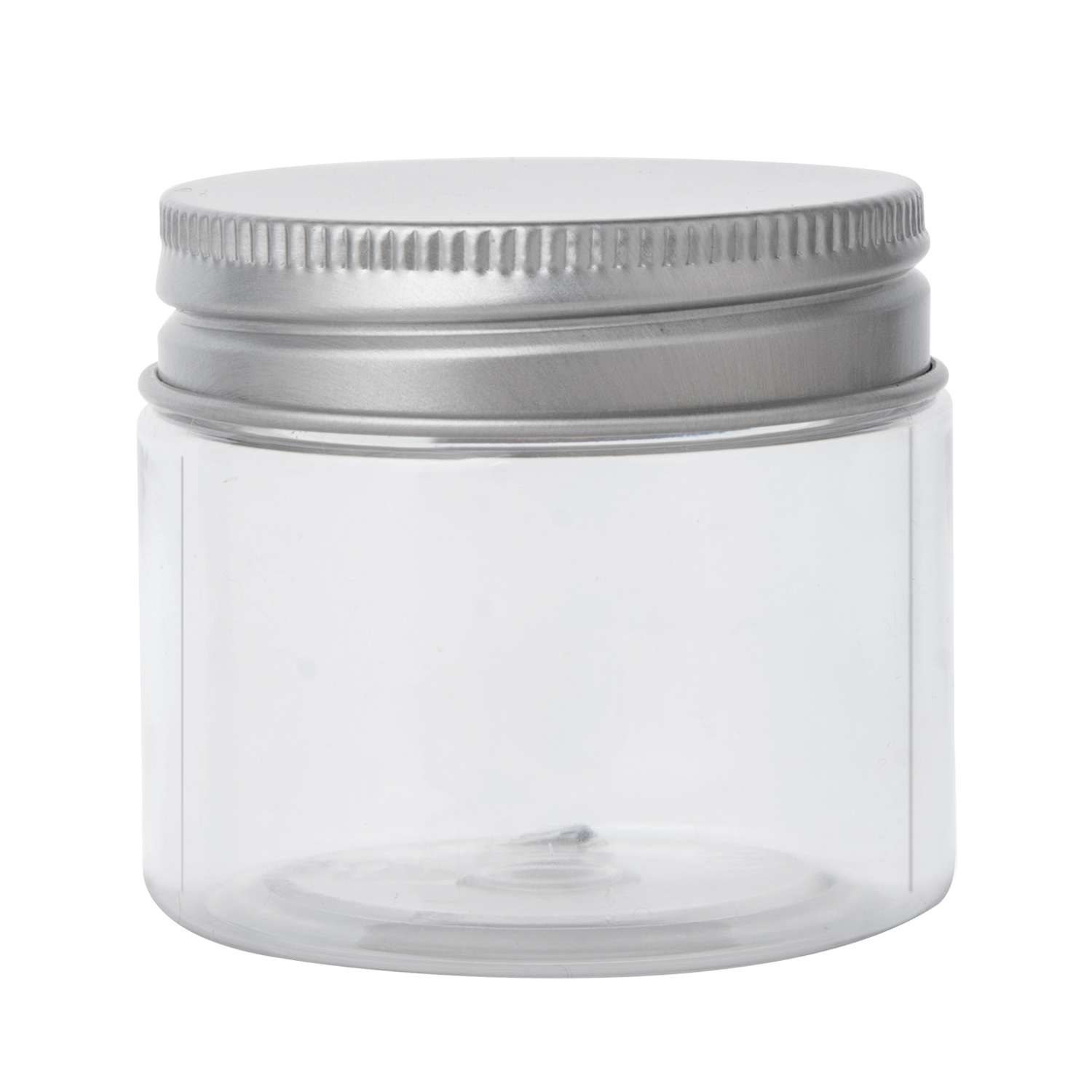 30g 50g Clear Plastic PET Jar With Aluminium Lid