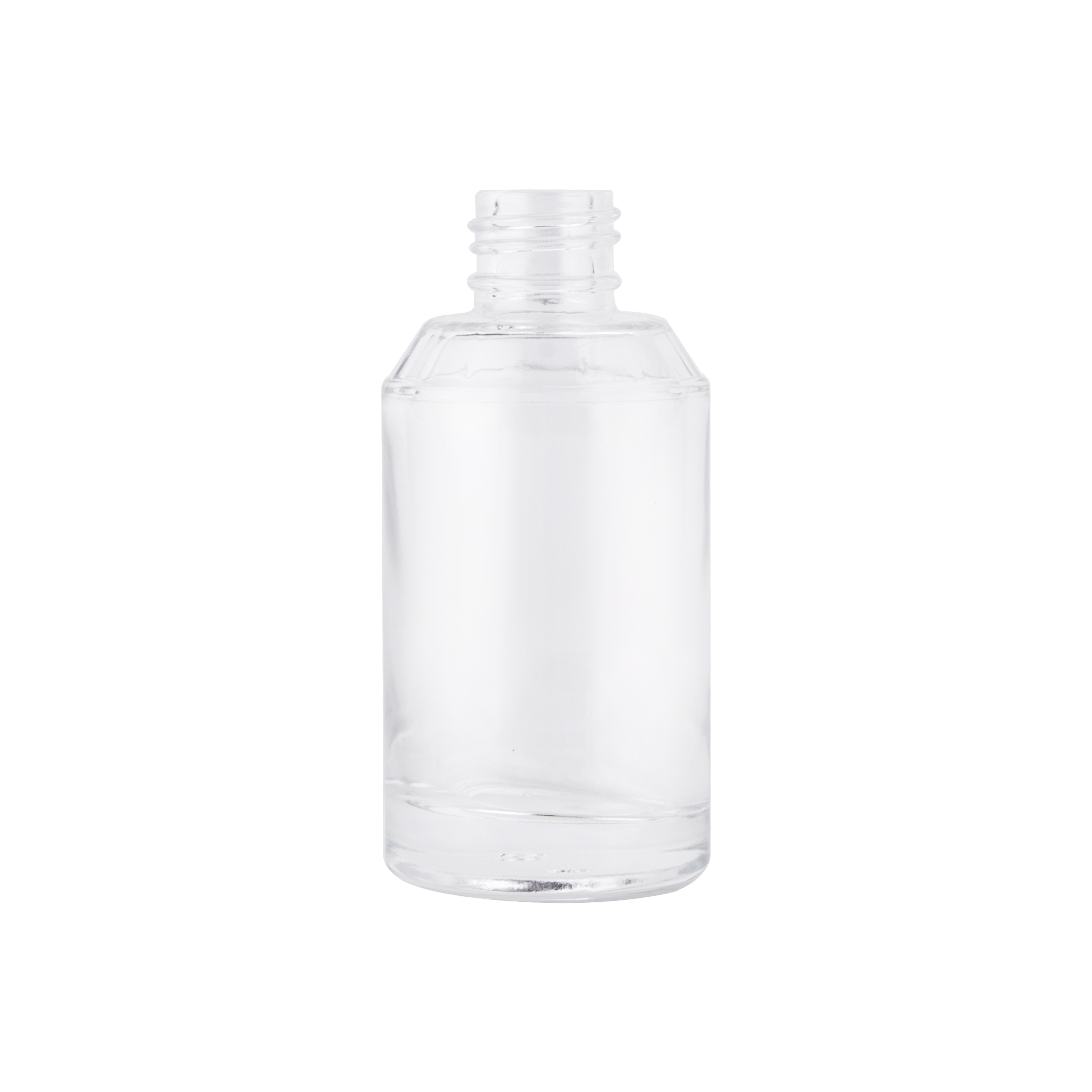 50ml 120ml Black Cap Transparent Body Lotion Bottle Cosmetic Glass