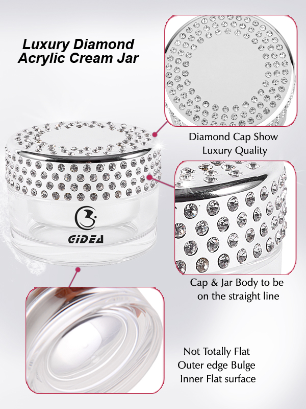 100g High-capacity Silver Diamonds Acrylic Cream Jars Fast Delivery