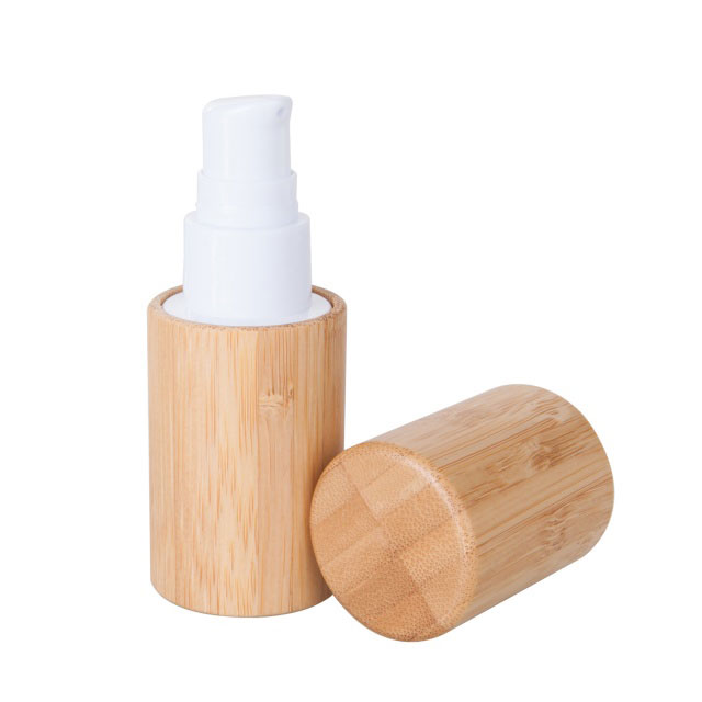 30ml 50ml Bamboo Cosmetic PET Pump Bottle