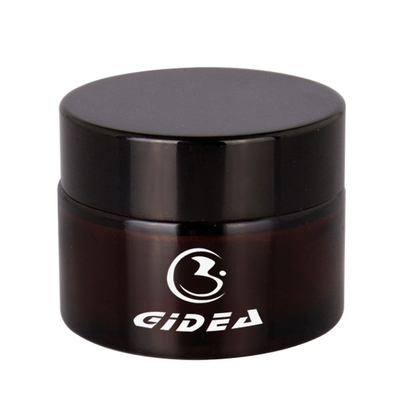 30g 50g Cylinder Cosmetic Amber Glass Jar