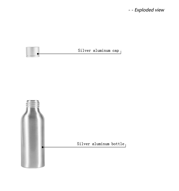 30/50/100/200/500ml Aluminium Cosmetic Bottle