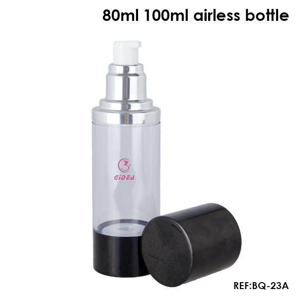 80ml 100ml Black Plastic Airless Cosmetic Bottle